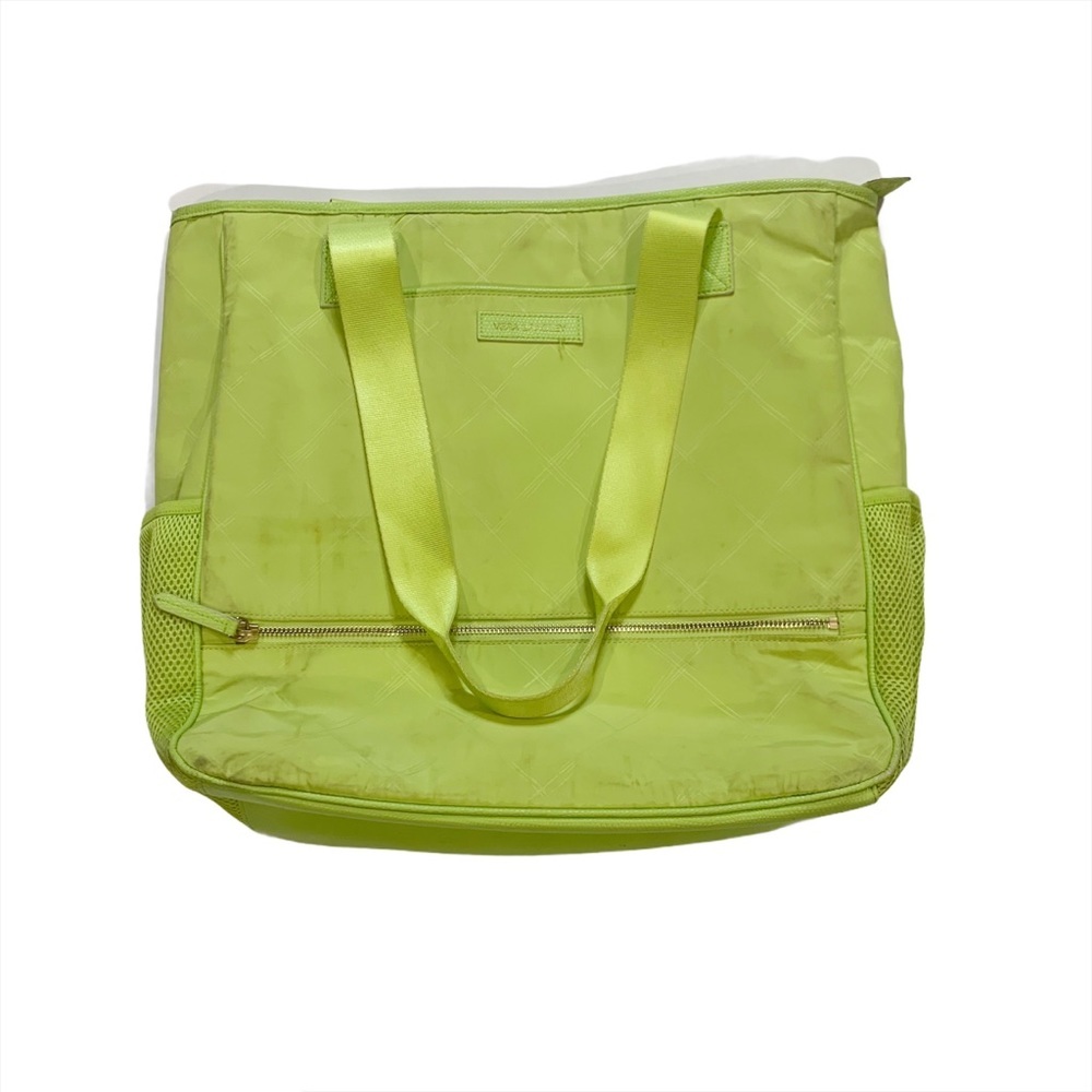 Vera Bradley Travel Shoulder Crossbody Laptop Bag Zipper Closure Green - Picture 1 of 10